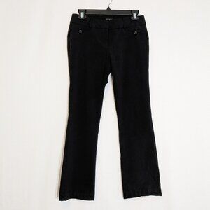 FLIRTATIOUS Black Stretch Twill Mid-Rise Slim Fit Zip Pants; Size 11 Juniors